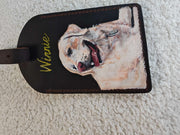 Sample 44 | Dog luggage tag · close-up