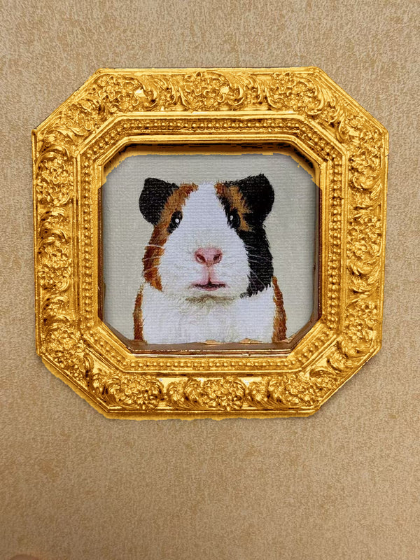 Hand-painted Guinea pig, Style 10, Gold finish